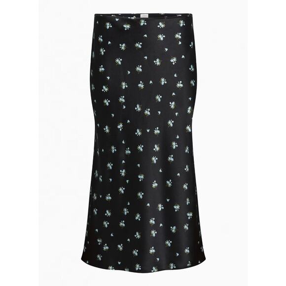 Wilfred Ambience Silk Slip Skirt Black Forget Me Not Floral - 4